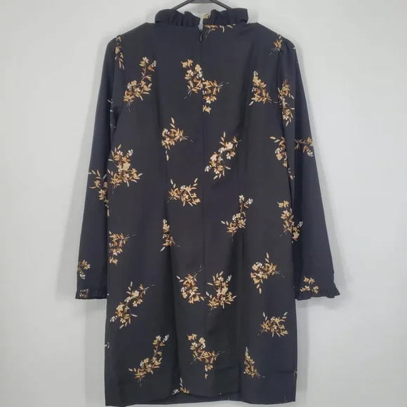 NWT Women's J.Crew Ruffleneck Floral Shift Dress - Picture 11 of 12